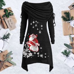 Plus size Dresses Size Women s Christmas Dress Sling Strap Holiday Snowflake Santa Print A Line Simple Versatile 231016