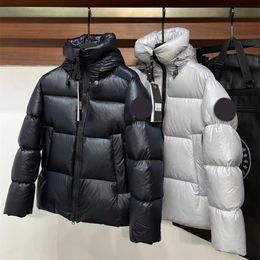 Giacca da uomo Piumino firmato Giacca invernale con stemma nero Giacca a vento da donna Piumino Giacca termica casual alla moda