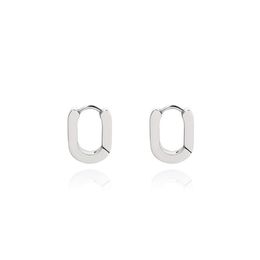 Titanium steel Ear Cuff does not fade minimalist style bold flat oval ring earrings male and female personality street2349