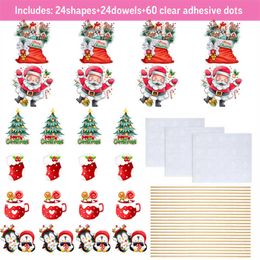 Factory Outlet Flower Vase Card Insertion Party Photography Props Santa Claus Party Decoration Supplies Flower Vase Card Insertion OZRI