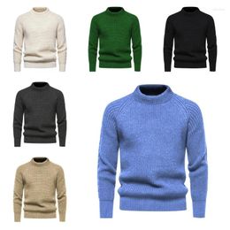 Men's Vests High Quality -selling Autumn Round Neck Three-dimensional Striped Jacquard Design Soft Long Sleeved Sweater