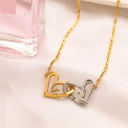 18k Gold Plated 925 Sliver Pendant Necklaces Luxury Brand Designers Letter Love Fashion Women Embossed Stamp Necklaces Wedding Par297H