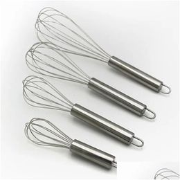 Egg Tools Stainless Steel Balloon Wire Mixer Mixing Beater Durable 4 Sizes 8 Inches/10 Inches/12 Inches/14 Inches Handheld Drop Deli Dhefw