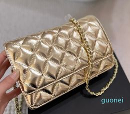 Pattern Leather Shoulder Bags France Brand Quilted Matelasse Women Serial Number Crossbody Bag Luxury Designer Gold Hardware Chain Bag