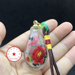 New Colorful Pattern Crystal Smoking Tobacco Spice Miller Dabber Spoon Storage Bottle Stash Seal Case Portable Hand Rope Snuff Snorter Sniffer Snuffer Pipes Holder