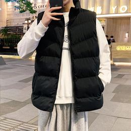 Men's Vests Men Vest Jacket Autumn Winter Big Size Down Sleeveless Solid Puffer Streetwear Fashion B53