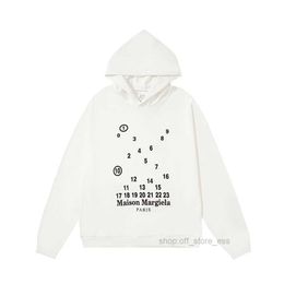 Maisons Margiela Mm6 Hoodie & Sweatshirts Style Sweater Inverted Numbers Scrambled Irregular Quadrangle Label Fashion Belgium 26 DYLZ