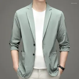 Men's Suits Men Summer Thin Blazers Suit Jackets Business Casual Designer Coats Male Spring Formal Wear Slim Fit Size 4X