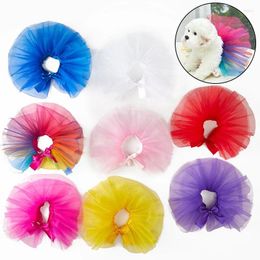 Dog Apparel 8Colors Funny Dress Clothing Puppy Skirt Pet Mesh Tutu For Small Cosplay Costume Clothes