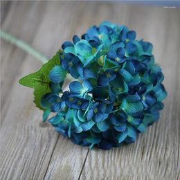 Decorative Flowers Silk Hydrangea Artificial Bride Bouquet Wedding Home Festival Decoration Accessories For Vase Flower Arrangement