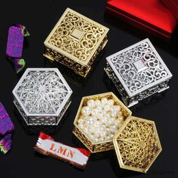 Jewelry Boxes 6-7cm Mini Plastic Hollow Jewelry Box Gold Foil Necklace Earring Box Small Wedding Favor Box Party Favor Gift R231016