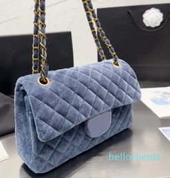 Luxury Velvet Handbags Classic Diamond Quilted Bags Fashion Gold Tone Hardware Chain Bag Designer Bags France Women Crossbody Bag Paris Shoulder Purse