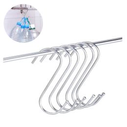 Stainless Steel Hooks S Shape Home Kitchen Tools Metal Railing Practical Multifunction Hanger Hook 25*70MM LL