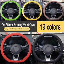 Steering Wheel Covers Car Universal Silicone Elastic Glove Cover Texture Soft Multi Colour Auto Decoration DIY Accessories Q231017