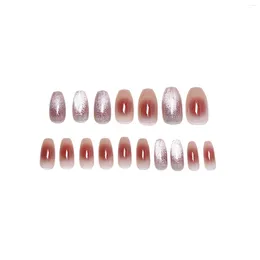 False Nails Blush Glitter Decor Long Fake Nail Ultra-flexible Lasting For Manicure Lovers And Beauty Bloggers