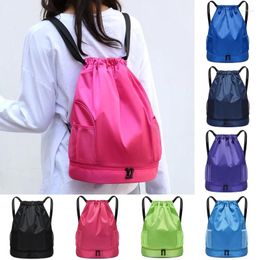 Backpack Drawstring Shoulder Bag Women Dry Wet Separation Swimming Training Separate Shoe Position Waterproof Clothes Storage