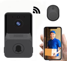 Wireless Video Doorbell Camera WiFi Security Doorbell Night Vision Intercom Outdoor Eye Peephole Smart Home Voice Phone Monitor Do6224909