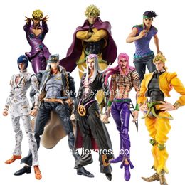 Finger Toys 28cm Jojo Bizarre Adventure Anime Figure Dio Brando Action Figure Rohan Kishibe Figure Giorno Giovanna Figurine Model Doll Toys