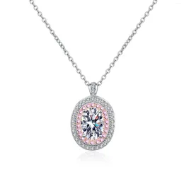 Chains AZ806-X Lefei Fashion Trendy Luxury Classic Moissanite Diamond-set Fine Oval Necklace Women 925 Silver Party Charms Jewelry Gift