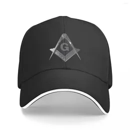 Ball Caps Freemason Square Compass Silver Masonic Multicolor Hat Peaked Women's Cap Personalised Visor Sunprotection Hats