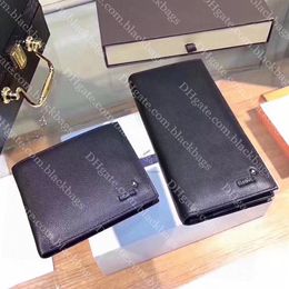 Designer Mens Wallet Luxury Leather Card Holder Classic Men Money Clip Clutch Purse Fashion Christmas Gift