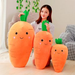 Plush Pillows Cushions 55/75/95cm Cretive Simulation Plant Plush Toy Stuffed Carrot Stuffed With Down Cotton Super Soft Pillow Lovely Gift For Girl 231016