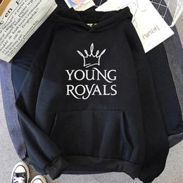 Men's Hoodies Young Royalss Women Men Harajuku Casual Long Sleeve Sweatshirts Oversize Pullovers Female Clothing 2023 Letter Tops