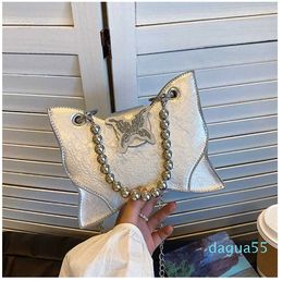 Silver Purse Butterfly Shape Shoulder women's fashionable shoulder crossbody chain new texture