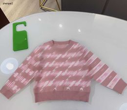 luxury designer baby pullover fashion Contrast stripe design kids sweater Size 100-150 CM Letter Star Pattern Jacquard child Knitwear Aug11