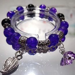 Link Bracelets Jiang Cheng Mo Dao Zu Shi Accesorios Lotus Pendant Purple Cosplay Yanli Beaded Bracelet For Women Anime Gift