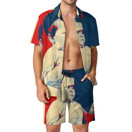 Men's Tracksuits Copy Of Hasbulla Fighting Men Sets G Casual Shirt Set Hawaiian Beach Shorts Summer Design Suit Two-piece Clothing Big Size