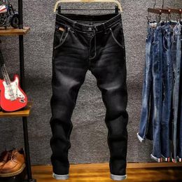 Fashion Designer Skinny Jeans Men Straight Slim Elastic Jean Mens Casual Biker Male Stretch Denim Trouser Classic Pants288B