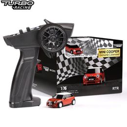 Electric RC Car Licenced F56 3 Door Hatch 1 76 Radio Control Turbo Racing RC RTR Kit For Kids and Adults Gift 231013