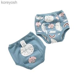 Cloth Diapers Happyflute 2Piece/Set Baby Cotton Waterproof Trainning Pants Children's Breathable Washable Diaper PantsL231016
