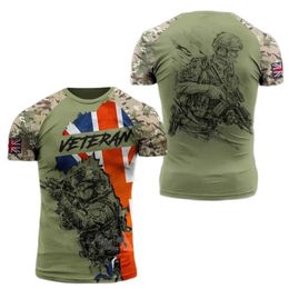 Men's T-Shirts British Army Camouflage T-Shirt Men And Women High-Quality Special Forces 3d Printing Summer Oversized Short S211r