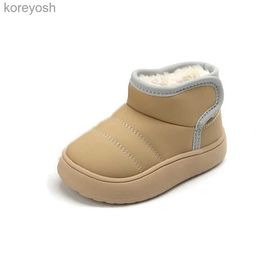 First Walkers 12-15.5cm Infant Baby Girls Boys Snow Boots Water-proof Soft Rubble Sole Winter Walkers For 0-3Years Kids Toddler Warm ShoesL231016