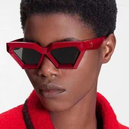 Sunglasses Vintage Rhombus Irregular Women Aviation Sun Glasses Female Male Fashion Black Eyewear