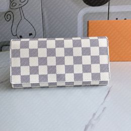 Wallet Purse for Women Designer Women Wallet Bags Long Wallet Checkered Clutch Wallets embossed flower Card Holder Multifunctional Wallet Designer Women Bags 19CM