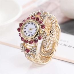 Wristwatches Luxury Diamond Watches Women Fringe Bracelet Alloy Watch Fashion Ladies Analogue Quartz Wrist For Woman Gift
