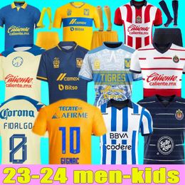 2023 2024 Club America Tigres Soccer Jerseys UANL GIGNAC champion Special edition R.MARTINEZ D.VALDES G.OCHOA FIDALGO Henry PRE MATCH 23 24 football men kids kitS shirt