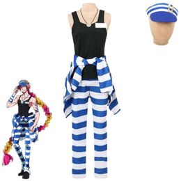 Cosplay Anime Detentionhouse Naka Uno No Cosplay Costume Blue And White Stripes Prison Uniform Hallowen Suit
