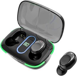 Wireless Bluetooth Headset, IP4 Waterproof Headset, Bluetooth 5.3 Headset, Stereo Bass, Built-in Microphone/Wireless Charging Case, Compatible with iPhone and Android.