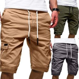 Summer New Mens Shorts with Pocket Solid Black Khaki Hip Hop Fashion Streetwear Shorts Plus Size M-3XL192d
