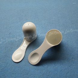 Measuring Tools 10g Gram / 20ML Plastic Scoop 10 Spoon For Milk Powder Liquid - White 200pcs/lot