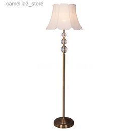 Lampen postmoderne LED LED Wohnzimmer Dekoration Schlafzimmer Nachtboden Leuchten Amerikaner minimalistischer Kristall Stehlampe Q231016