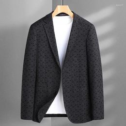 Men's Suits 2023 Slim High-end Boutique Fashion Everything Trend Handsome Blazer High Stretch Casual Men Coat