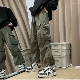 Men's Pants Casual Baggy Cargo With Pockets For Men Loose HipHop Male Trousers Straight Mens Black Cargos Outdoor Streetwear