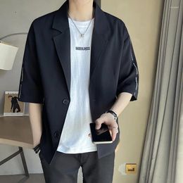 Men's Suits Summer Blazers Men Casual Loose Mens Blazer Jacket Solid For Man