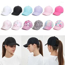 Ball Caps Quick Drying Adjustable Snap Cap High Messy Bun Ponycap Baseball Parent-Child Hat