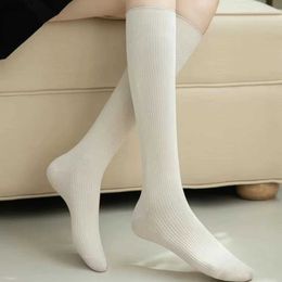 Socks Hosiery Yasuk Autumn Spring Women's Fashion Casual Soft Heigh Tube Stocking Warm Cotton Simple Solid Calf College Style SlimL231016